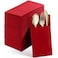 Servietto 50Pack Disposable LinenFeel Dinner Napkins With Builtin Flatware Pocket RED Prefolded Cloth Like Paper Napkins For Christmas Wedding Dinner Or Party