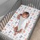 ملاءة سرير أطفال Bedtime Originals Woodland Friends متعددة الألوان، مقاس 52×28×8 بوصة، عبوة من قطعة واحدة