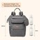 BabbleRoo Diaper Bag Backpack Multifunction Large Bags with Changing Pad Stroller Straps Pacifier Case Unisex Stylish Travel Back Pack Nappy Changing Bag for Moms Dads Dark Gray