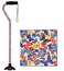 Nova Joy Designer Offset Quad Cane for Seniors Unisex Adjustable Lightweight Walking Aid with Foam Handle Wrist Strap and AntiRattle Lock Essential Mobility Support Butterfly Symphony