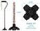 Nova Joy Designer Offset Quad Cane for Seniors Unisex Adjustable Lightweight Walking Aid with Foam Handle Wrist Strap and AntiRattle Lock Essential Mobility Support Butterfly Symphony