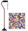 Nova Joy Designer Offset Quad Cane for Seniors Unisex Adjustable Lightweight Walking Aid with Foam Handle Wrist Strap and AntiRattle Lock Essential Mobility Support Butterfly Symphony