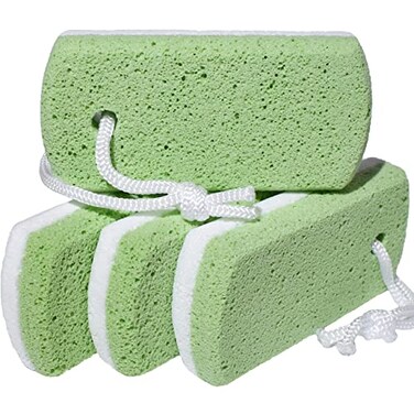 EntreFeet Dr Entres Pumice Stone for Feet 4 Pack Callus Remover Dead Skin Scraper Exfoliator for Scrubber Use Pedicure Tools Cracked Heels Foot Care