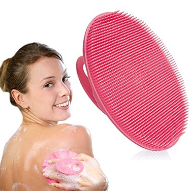 INNERNEED Silicone Body Cleansing Brush Exfoliating Scrubber Pink