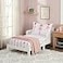 Everyday Kids 3Piece Toddler Fitted Sheet Flat Sheet and Pillowcase Set Born to Dance Ballerina Soft Breathable Microfiber Girls Toddler Sheets Set