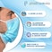 علبة من 50 كمامة وجه زرقاء للاستخدام مرة واحدة من PlastCare USA، 4 طبقات، مطابقة لمعايير ASTM المستوى 3.