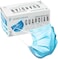 علبة من 50 كمامة وجه زرقاء للاستخدام مرة واحدة من PlastCare USA، 4 طبقات، مطابقة لمعايير ASTM المستوى 3.