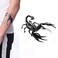 Yeeech 3D Scorpion Temporary Tattoos Sticker for Men Black 2 Sheets