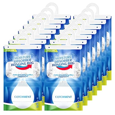 PEKGRIL Moisture Absorber Packets 14Packs 15 oz Hanging Dehumidifier Bags Fragrance Free Humidity Packs for Closet Bathroom Kitchen 420gPack