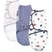 Hudson Baby Unisex Baby Quilted Cotton Swaddle Wrap 3pk Space 03 Months