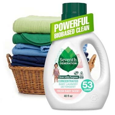 Seventh Generation Concentrated Baby Laundry Detergent Stain Fighting Formula Fresh Scent 40 oz 53 Loads