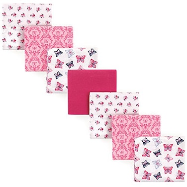 Hudson Baby Unisex Baby Cotton Flannel Receiving Blankets Bundle Butterflies One Size