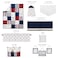 Sweet Jojo Designs 11Piece Baby Crib Bedding Set Baseball Patch Sports for Boys InfantsNursery incl Blanket Fitted Sheet Skirt Diaper Stacker Pillow Red White Blue Americana Patchwork
