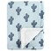 Yoga Sprout Mink Blanket with Sherpa Backing Cactus