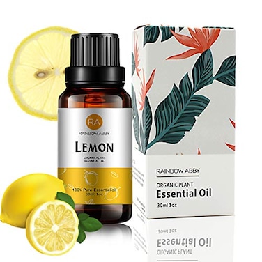 زيت الليمون العطري من رينبو آبي، 30 مل، زيت عطري طبيعي وعضوي 100%، مناسب للتدليك واليوغا