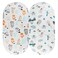 Tontukatu Bassinet Sheet Set 2 Pack Snug Fitted Cradle Fitted Sheets Stretchy Ultra Soft for Oval Rectangle Hourglass Bassinet Mattress Unisex Boy Girl Tiger Elephant Fox