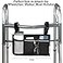 HSGEZUOQI Wheelchair Side Bag Armrest Storage Pouch with Cup Holder and Reflective Strip for Wheelchairs Walkers or Rollators Black