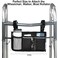 HSGEZUOQI Wheelchair Side Bag Armrest Storage Pouch with Cup Holder and Reflective Strip for Wheelchairs Walkers or Rollators Black