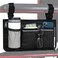 HSGEZUOQI Wheelchair Side Bag Armrest Storage Pouch with Cup Holder and Reflective Strip for Wheelchairs Walkers or Rollators Black