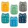 ALVABABY Baby Cloth Diaper 6 Pack with 12 Inserts One Size Cloth Diaper Covers Adjustable Washable Reusable for Baby Girls and Boys