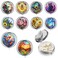 Sibba Molain 10Pcs Pill Organizer Pill Box with Mirror Portable Small Pill Case for Purse or Pocket Cute Metal Pill Holder for Travel Vitamins Medication Supplements