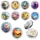 Sibba Molain 10Pcs Pill Organizer Pill Box with Mirror Portable Small Pill Case for Purse or Pocket Cute Metal Pill Holder for Travel Vitamins Medication Supplements