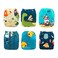 babygoal Reusable Cloth Diapers 6 Pack6pcs Microfiber Inserts4pcs Rayon from Bamboo Inserts One Size Adjustable Washable Pocket Nappy Covers for Baby BoysRashFree