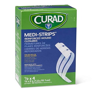 ضمادات جروح معقمة من CURAD، معززة، 12 × 4، مضادة للحساسية، عبوة من 4 علب، 50 عبوة في كل علبة، 6 ضمادات في كل عبوة، إجمالي 1200