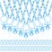 Roowest 74 Pieces Baby Shower Pacifiers 24 Necklace Acrylic Plastic Pacifiers Baby Shower Game 50 Mini Plastic Charm Bulk for Party Decorations Games Table ScatterBlue
