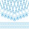 Roowest 74 Pieces Baby Shower Pacifiers 24 Necklace Acrylic Plastic Pacifiers Baby Shower Game 50 Mini Plastic Charm Bulk for Party Decorations Games Table ScatterBlue