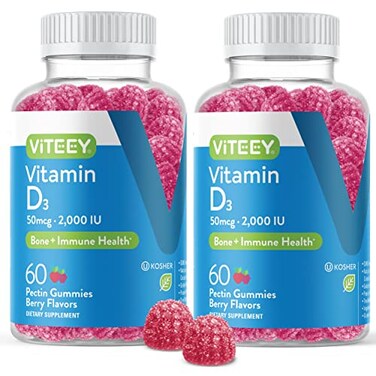 Viteey Vitamin D3 Gummies for Adults Teens 2000 IU 50mcg
