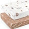 GRSSDER Stretch Ultra Soft Jersey Knit Fitted Crib Sheets Set 2 PackFit All Standard Crib Mattress Pads Safe and Snug Stylish Pattren of Jungle Animals