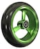 عجلات RIANTWHEEL الصلبة من البولي يوريثان مقاس 4 × 10 بوصة، عجلات كرسي متحرك بحافة ألومنيوم، زوج واحد، لون أخضر