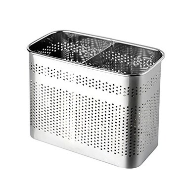 UIP Global Stainless Steel Cutlery Utensil Holder Medium Square Chopsticks Holder for Dishwasher