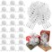 Poen 12 Pieces Large Pull Bow for Gift Wrapping Ribbon Pull Bows for Presents Wedding Baskets for Wrapping Boxes Flower Decorations8 InchWhite
