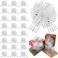 Poen 12 Pieces Large Pull Bow for Gift Wrapping Ribbon Pull Bows for Presents Wedding Baskets for Wrapping Boxes Flower Decorations8 InchWhite