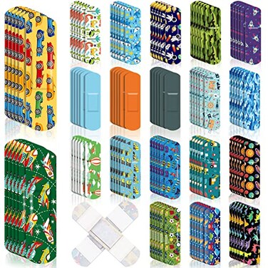 ضمادات أطفال من بانلي، 120 قطعة، 283 × 0.75، ضمادات مرنة مقاومة للماء بتصميم لطيف، شريط قابل للتهوية، مناسبة للإسعافات الأولية والعناية بالجروح وحمايتها.