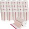 Reginary 20 Pack 3 Inch Elastic Bandage Wrap with Self Closure on Both Ends Athletic Stretchable Compression Bandage for Legs Knees Ankles Wrists Elbows Shoulders Red Trim