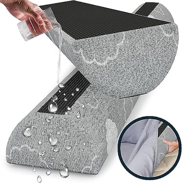 Sleepah Bed Bumpers for Toddlers Memory Foam Rail Guards Waterproof Washable Dual Sided NonSlip Soft Cover Safety Guard Noodle Long Pillow Pads for King Queen Full Twin Beds 1 Pack