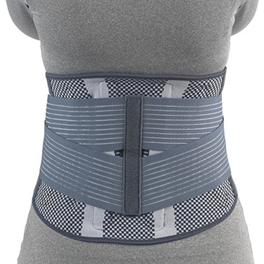 OTC Lumbosacral Back Brace Theratex Spinal Medium Support Gray Soft Splint XLarge