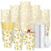 Tessco for Tessco 150 Pieces50 Sets Lemonade Cups with Lids and Paper Straws 16oz Disposable Iced Coffee Paper Cup Summer Citrus Cold Lemonade Stand Supplies for Fruit Party Beverages Drinks Juices