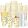 Tessco for Tessco 150 Pieces50 Sets Lemonade Cups with Lids and Paper Straws 16oz Disposable Iced Coffee Paper Cup Summer Citrus Cold Lemonade Stand Supplies for Fruit Party Beverages Drinks Juices