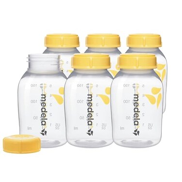 Medela Breast Milk Collection and Storage Bottles with Solid Lids 6pk5oz150ml Breastmilk Container Compatible Breast Pumps and Made Without BPA