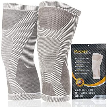 MagnetRX Magnetic Knee Sleeve 2Pack Effective Compression Knee Brace with Magnets for Comfort Recovery Magnetic Brace Support XLarge