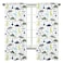 Sweet Jojo Designs Blue and Green Modern Dinosaur Bedroom Decor Window Treatment Panels Set of 2