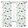 Sweet Jojo Designs Blue and Green Modern Dinosaur Bedroom Decor Window Treatment Panels Set of 2