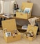 Homepeaz Wicker Storage Baskets with Lids Set of 3 Decorative Storage Boxes For Organizing Woven Baskets with Leather Lock and Handles Beige