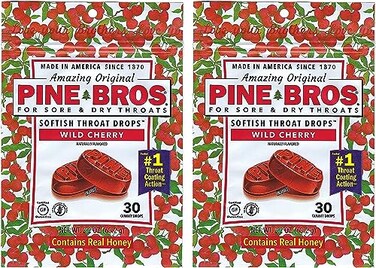 Pine Bros. Pine Bros Softish Throat Drops Value Pack Wild Cherry 30 eapack of 2 by Pine Bros