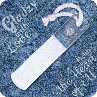 GLADZY Czech Glass Foot File Callus Remover Double Sided Etched Different Grit Coarse Fine Surfaces for Hard Skin Cracked Heels Professional Pedicure Tool Washable Reusable Made in EU