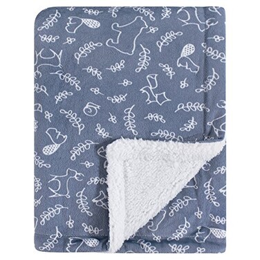 Yoga Sprout Mink Blanket with Sherpa Backing Forest